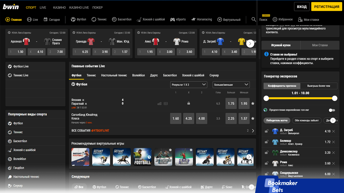 Официальный сайт bwin Сайт букмекерской конторы bwin