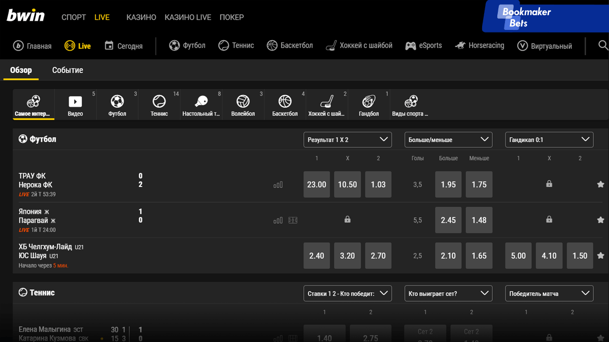 Ставки live в БК bwin bwin ставки на спорт live