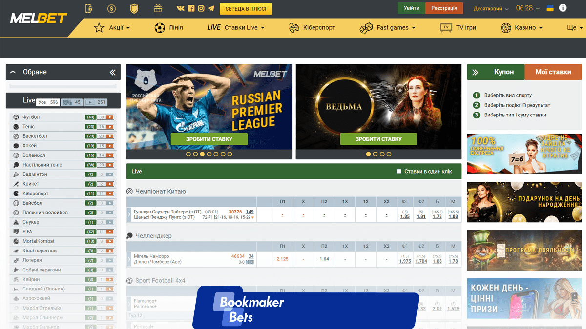 Сайт Melbet Украина